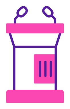 hoparlör kürsü simgesi vektör illüstrasyonu                         