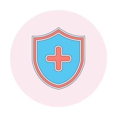 çapraz simgeli kalkan, vektör illüstrasyonu 