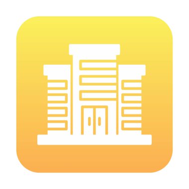 Şehir binası simgesi, vektör illüstrasyonu basit tasarım