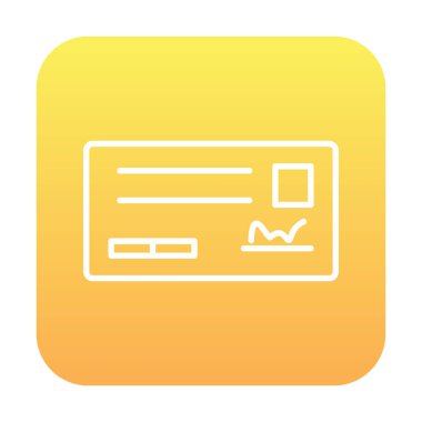 Çek çizgisi vektör simgesi