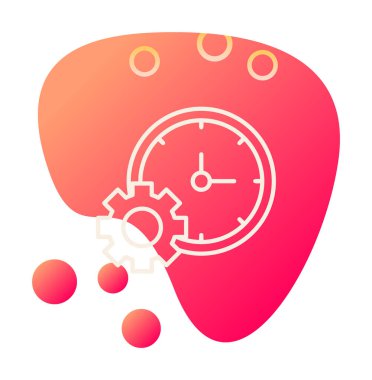 Zaman Yöneticisi web simgesi vektör illüstrasyonu