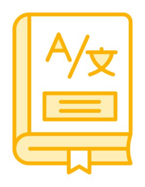 sözlük modern simgesinin vektör illüstrasyonu                               