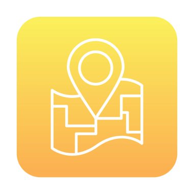 Konum iğnesi, vektör illüstrasyonlu harita simgesi