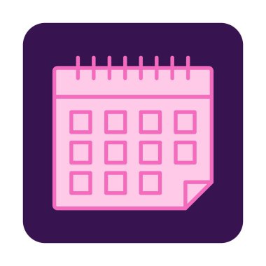 Takvim simgesi, vektör illüstrasyonu basit tasarım