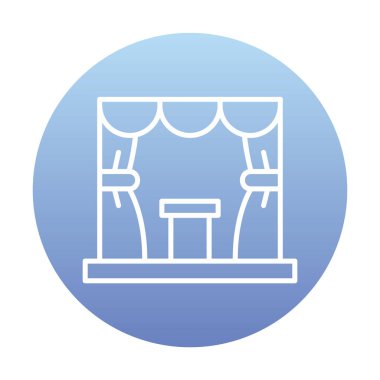 sahne ikonu vektör illüstrasyonu