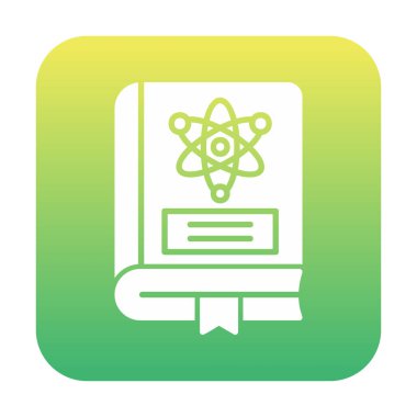 Fizik Kitabı vektör illüstrasyonu, simge ögesi arkaplanı