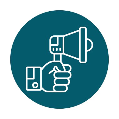 megafon simgesi, vektör illüstrasyonu