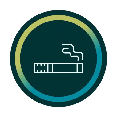 sigara yassı simgesi, vektör illüstrasyonu  