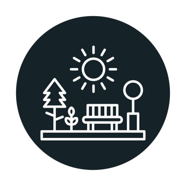 Yedek vektör renk simgesine sahip park 