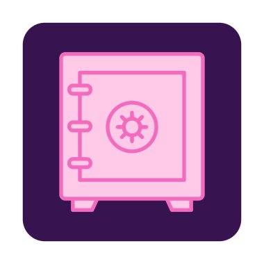 Güvenli kutu simgesi, vektör illüstrasyonu 