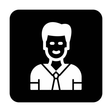 Yönetici simgesi, vektör illüstrasyonu basit tasarım