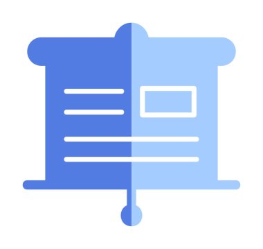 Sunum tahtası simgesi, vektör illüstrasyonu