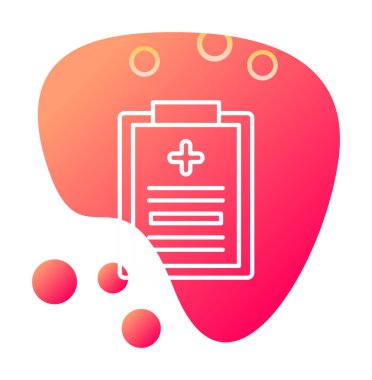 Tıbbi Kayıtlar ikonu. Basit resimleme                                 