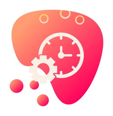 Zaman Yöneticisi web simgesi vektör illüstrasyonu