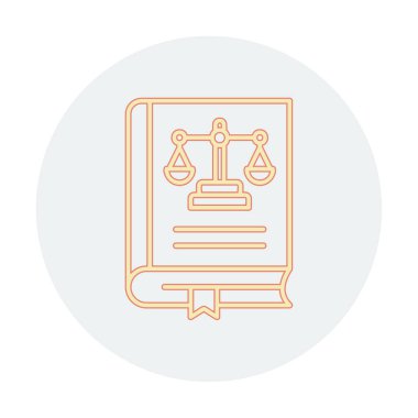 Hukuk kitabı. Web simgesi basit illüstrasyon 