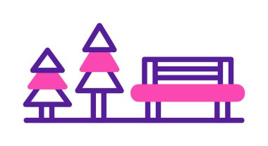 Dinlenme Alanı web simgesi, vektör illüstrasyonu 