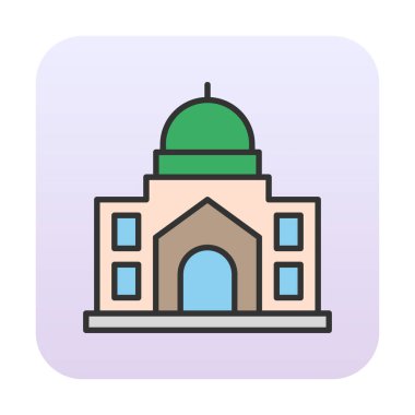 Cami bina simgesini, vektör çizim  