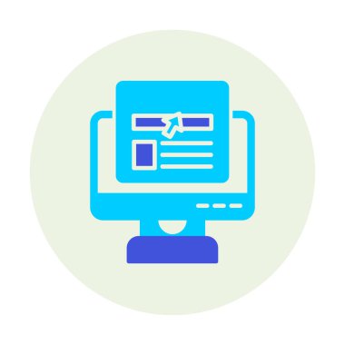 çevrimiçi haber simgesi vektör illüstrasyonu               