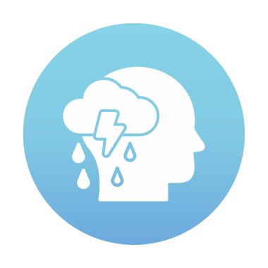 Depresyon konsepti vektör illüstrasyonu