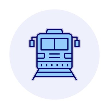 tren simgesi, vektör illüstrasyonu 