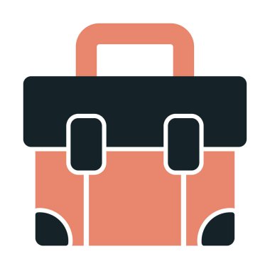 bavul ikonu vektör illüstrasyonu 