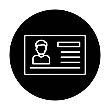 Visa belgesi simgesinin vektör illüstrasyonu 