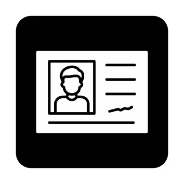 Tanımlama kartı vektör illüstrasyonu