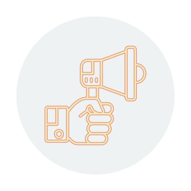 megafon simgesi, vektör illüstrasyonu