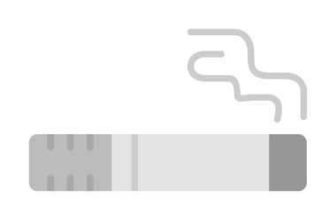 sigara yassı simgesi, vektör illüstrasyonu  