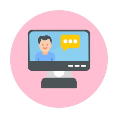 TV haber simgesi, vektör illüstrasyonu basit tasarım