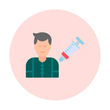 Erkek Aşılama Ağı simgesi, vektör illüstrasyonu