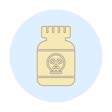  Zehirli vektör simgesi şişesi