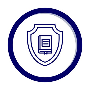 Kitap simgesini, basit biçimi, vektör illüstrasyonunu koru 