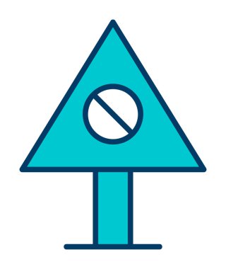 üçgen işaret simgesi vektör çizimi tasarımı