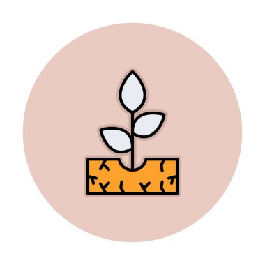 filizlenme simgesi, vektör illüstrasyonu  