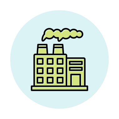 Factory icon, vector illustration simple design