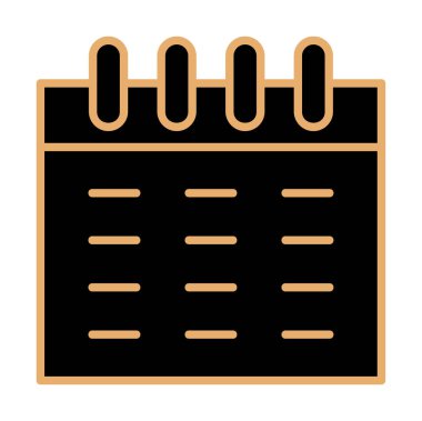 Takvim simgesi, vektör illüstrasyonu basit tasarım