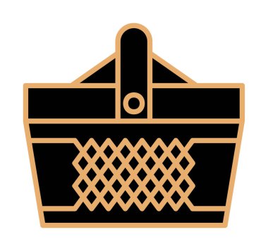 Sepet simgesi, vektör illüstrasyonu 