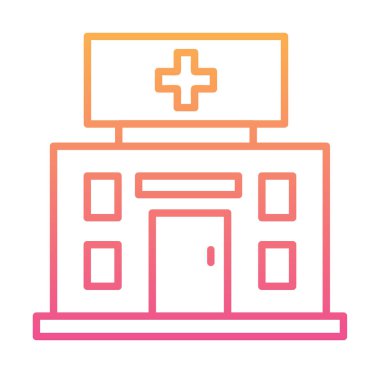 Tıp hastanesi vektör illüstrasyonu                             