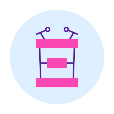 Modern Tribune simgesinin vektör çizimi                     