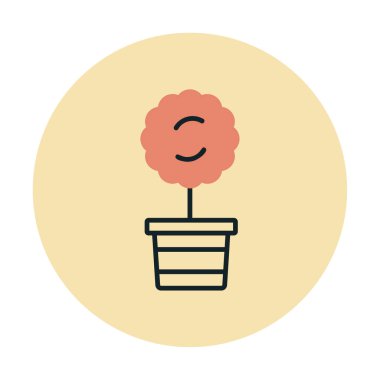 Myrtus bitki ikonu vektör çizimi