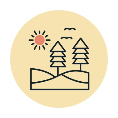 forest icon, vector illustration simple design