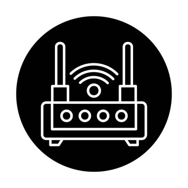  Wi-fi yönlendirici vektör illüstrasyonu