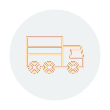 kamyon simgesi, vektör illüstrasyonu