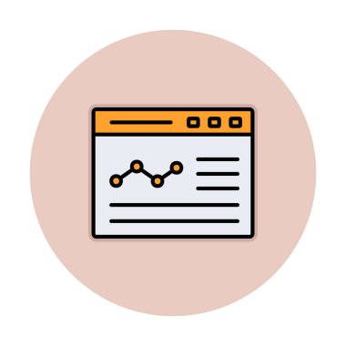 izole edilmiş grafik vektörlü iş web sitesi simgesi 