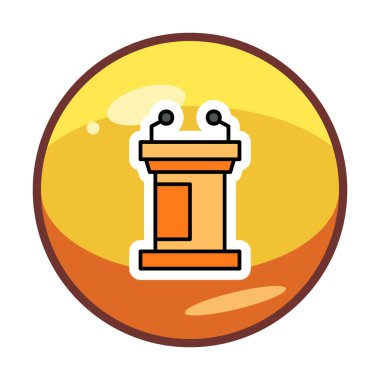 Podyum simgesinin vektör illüstrasyonu 