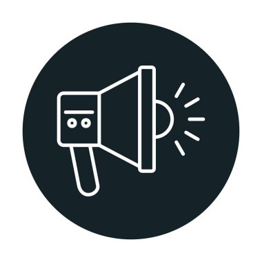 megafon simgesi, vektör illüstrasyonu