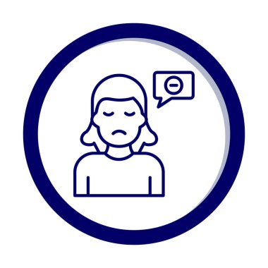 Negatif Düşünce konsepti ikon vektör çizimi