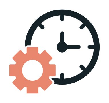 Zaman Yöneticisi web simgesi vektör illüstrasyonu