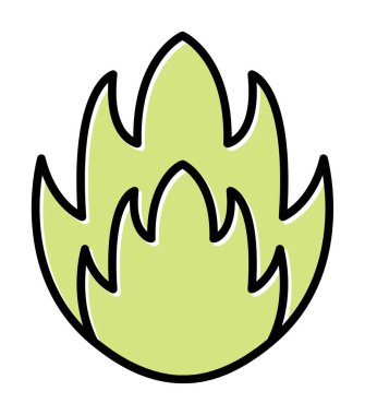 Basit düz ateş ikonu vektör illüstrasyon tasarımı